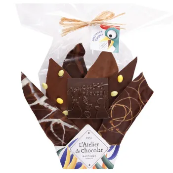 Composition chocolats Joyeuses Pâques et son lapin de Pâques