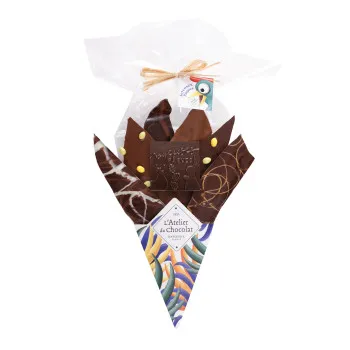 Composition chocolats Joyeuses Pâques et son lapin de Pâques