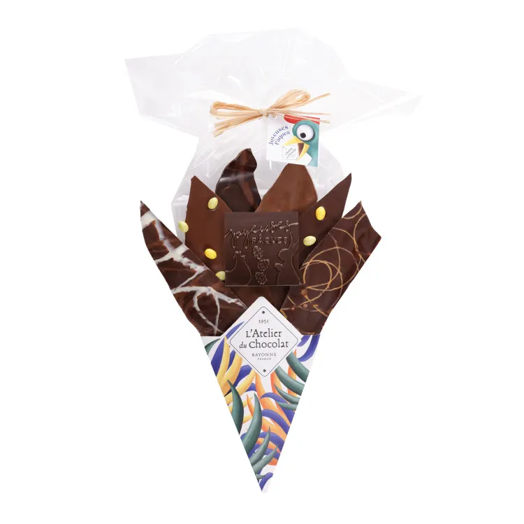 Composition chocolats Joyeuses Pâques et son lapin de Pâques