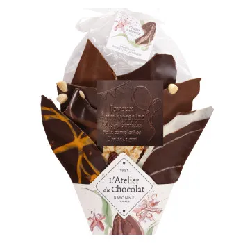 Bouquet de chocolat Joyeux anniversaire et sa réglette de galets des gaves