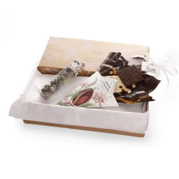 Bouquet de chocolat Joyeux anniversaire et sa réglette de galets des gaves