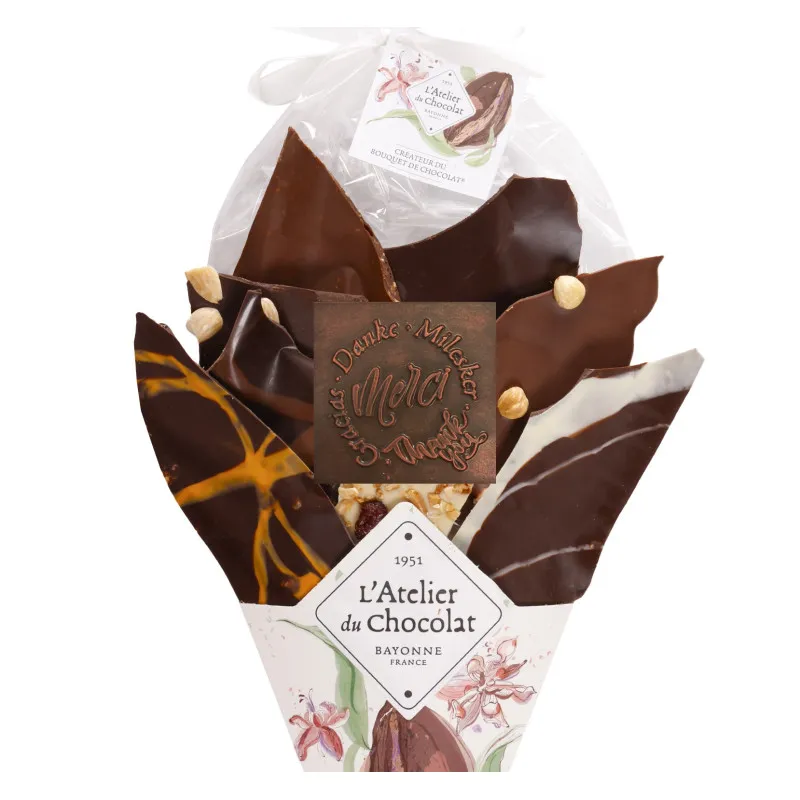 Bouquet de chocolat Merci noir