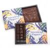 Boîte de chocolats extra noir et son carré Joyeuses Pâques noir livraison chocolat artisanal de pâques en 24h