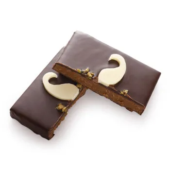 Mini carré moustache praliné pistache kadaïf chocolat au lait