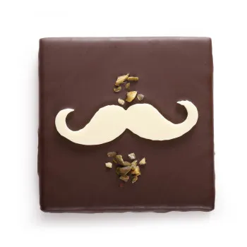 Mini carré moustache praliné pistache kadaïf chocolat au lait