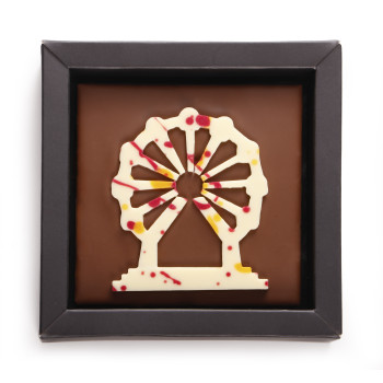 Mini carré Grande Roue praliné au chocolat au lait livraison chocolats de Noël cadeau gourmand de fin d'année