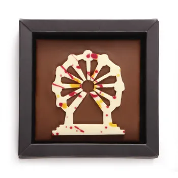 Mini carré Grande Roue praliné au chocolat au lait livraison chocolats de Noël cadeau gourmand de fin d'année