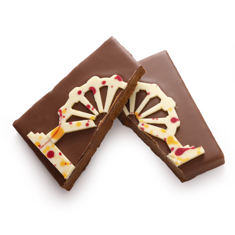 Mini carré Grande Roue praliné au chocolat au lait livraison chocolats de Noël cadeau gourmand de fin d'année