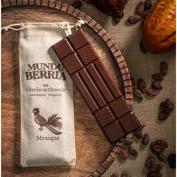 TABLETTE CHOCOLAT NOIR MEXIQUE MUNDU BERRIA BEAN TO BAR GRANDES ORIGINES ATELIR DU CHOCOLAT