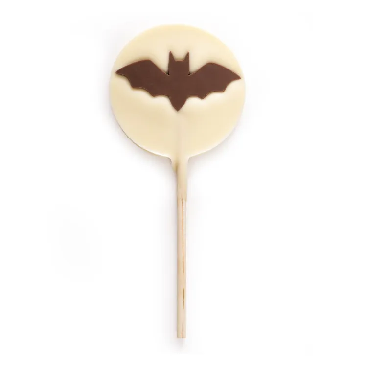 sucette chauve souris au chocolat blanc chocolats halloween