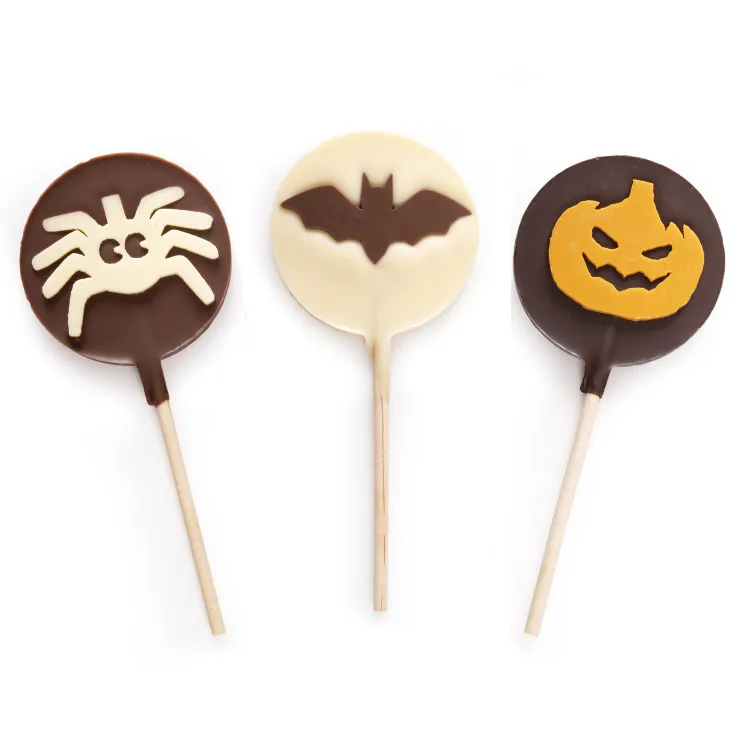 Sucettes trois chocolats Halloween frandises enfants chocolat artisanal