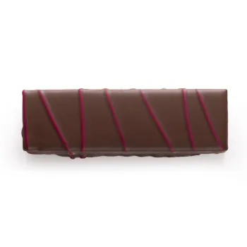 Biscuit tri-couches guimauve vanille framboise chocolat noir chocolats de Noël présentation