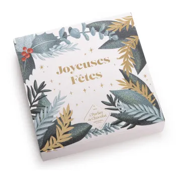 Carré de chocolat Joyeux Noël livraison rapide chocolats de noel coffret gourmand cadeau de fin d'année