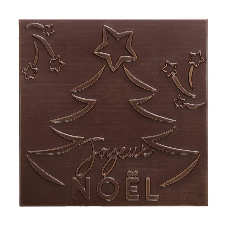 Boîte de chocolats Ilbarritz extra noir et son carré Joyeux Noël noir livraison cadeau chocolat artisanal de pâques