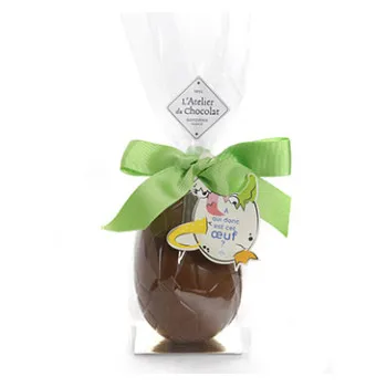 Boîte Flamant rose Œuf de Pâques au chocolat au lait chocolat artisanal