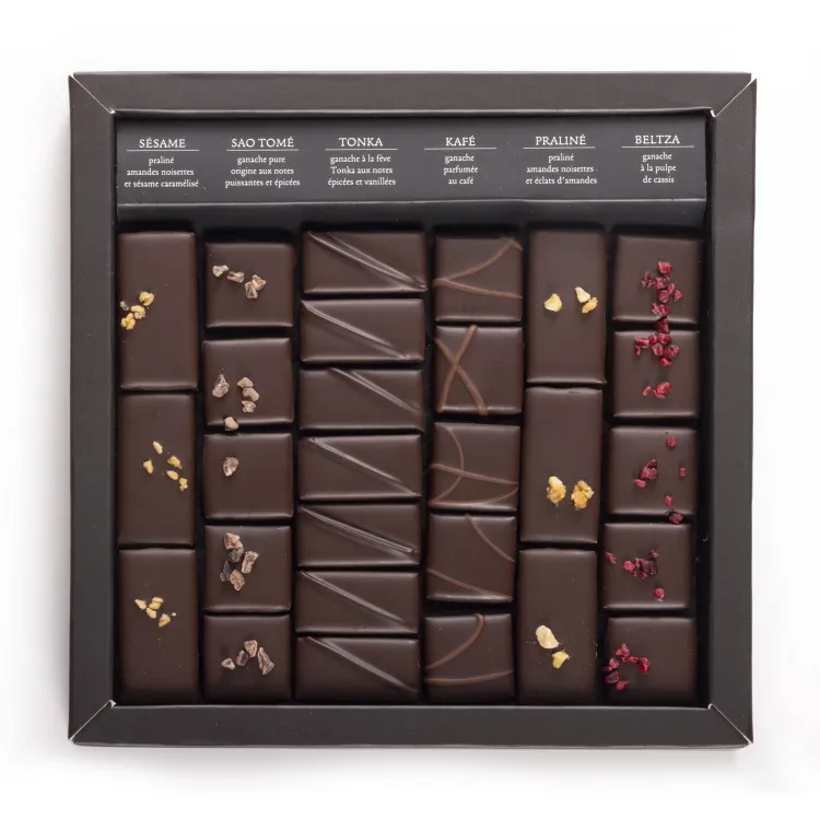 Boîte de chocolats extra noir personnalisée cadeau merci maîtresse