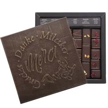 Boîte de chocolats extra noir Ilbarritz Merci noir