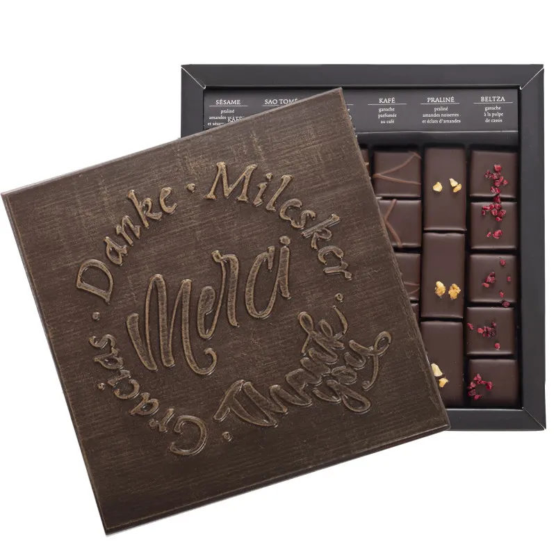 Boîte de chocolats extra noir Ilbarritz Merci noir