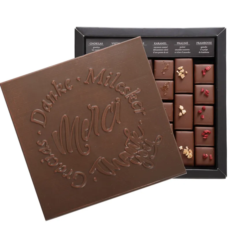 Boîte de chocolats noir lait Ilbarritz Merci lait