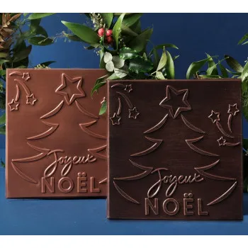 Carré de chocolat Joyeux Noël livraison rapide chocolats de noel coffret gourmand cadeau de fin d'année