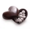 Moulage coeur garniture noisettes lait caramel