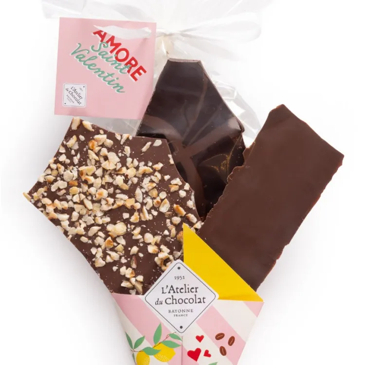 Bouquet de chocolat saint valentin et sa bouchée limoncello