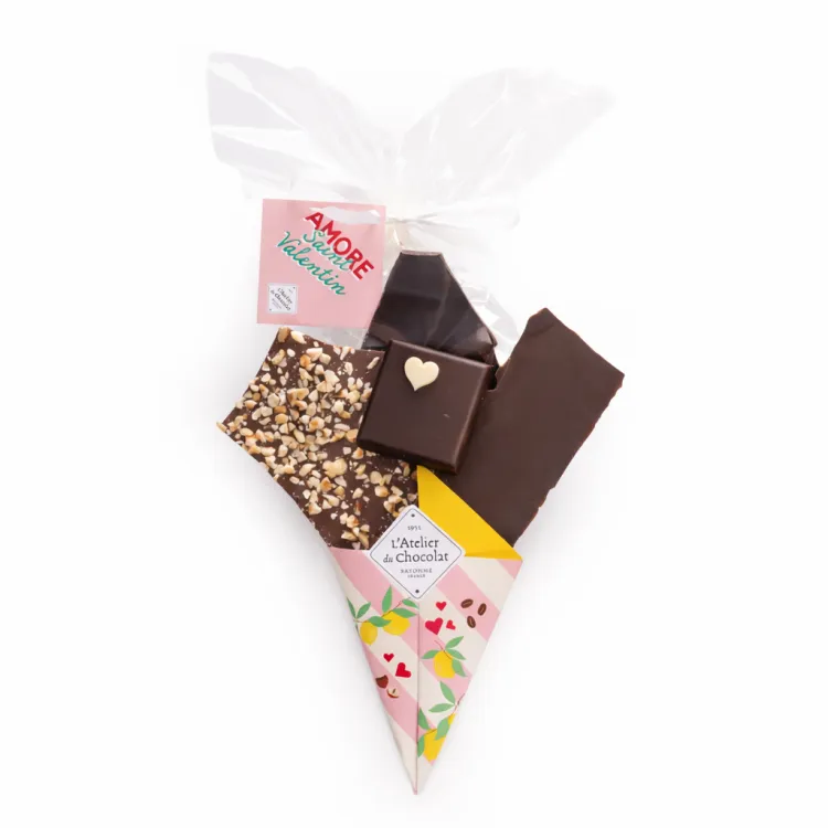 Bouquet de chocolat saint valentin et sa bouchée limoncello