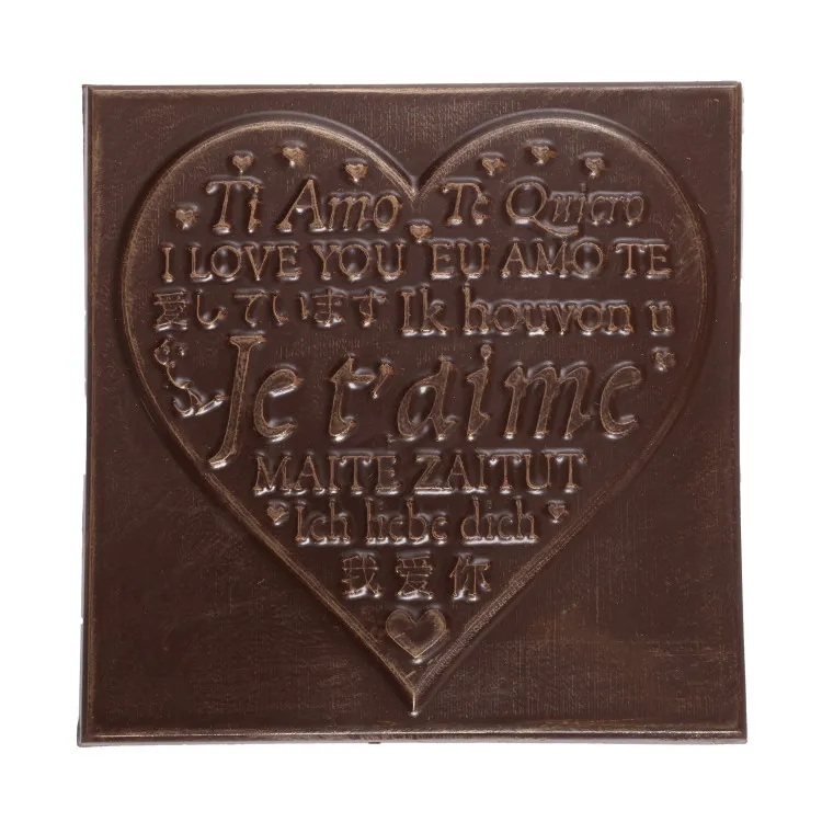 Boîte de chocolats Ilbarritz extra noir Je t’aime noir livraison cadeau chocolat artisanal Saint-Valentin en 24h