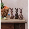 Lapin en Chocolat de Pâques et ses petits oeuf enveloppés moulage de paques atelier du chocolat livraison chocolats de paques