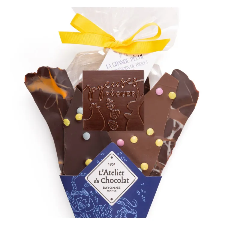 Bouquet de Chocolat et son mini carré Joyeuses Pâques