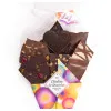 Bouquet de Chocolat Bonne Fête Maman et sa bouchée coeur praline noir