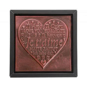 Carré cœur en chocolat noir ou lait Je t’aime Bonne fête maman livraison express chocolats fête des mères