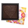 Carré cœur en chocolat noir ou lait Je t’aime Bonne fête maman livraison express chocolats fête des mères