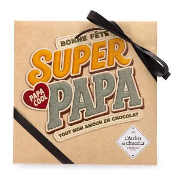 Boîte de chocolats 100% lait Bonne Fête Papa