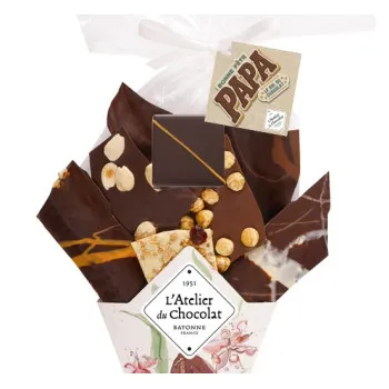 Bouquet de Chocolat Bonne Fête Papa et sa bouchée Mangue Piment