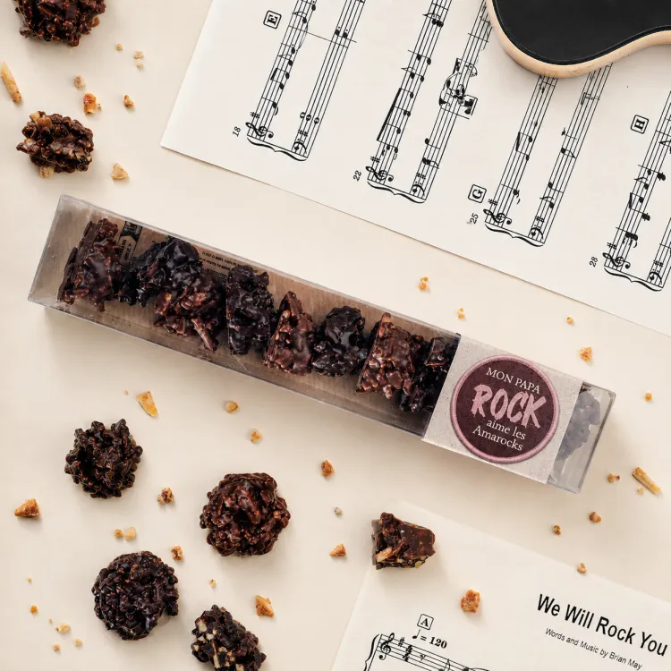 Amarocks Amandes Chocolat Noir Lait - Bonne Fête Papa
