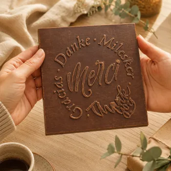 Offrez un carré de chocolat noir ou au lait Merci, une gourmandise artisanale basque, idéale pour remercier et faire plaisir.