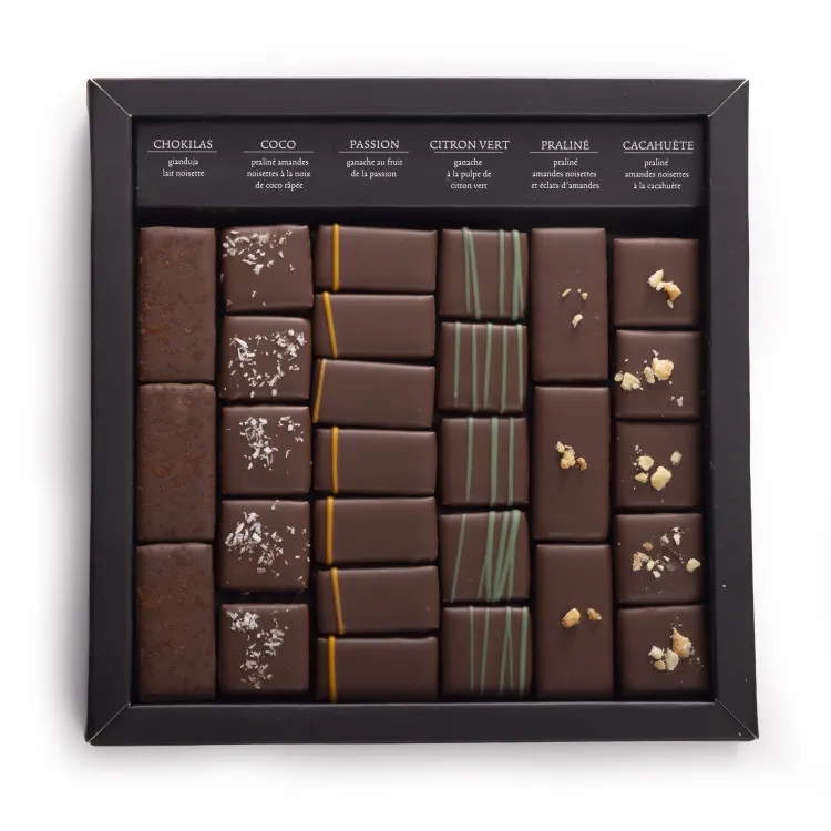 Boîte de chocolats 100% lait personnalisée cadeau merci maîtresse