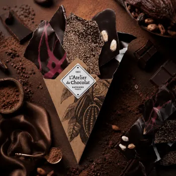 Bouquet de Chocolat 100% noir livraison chocolat premium chocolat noir exception atelier du chocolat