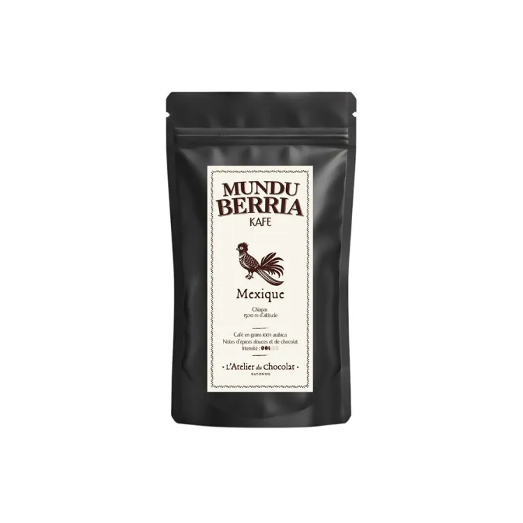 café en grains grands crus Mundu Berria Mexique livraison 24h chocolat d'exception atelier du chocolat