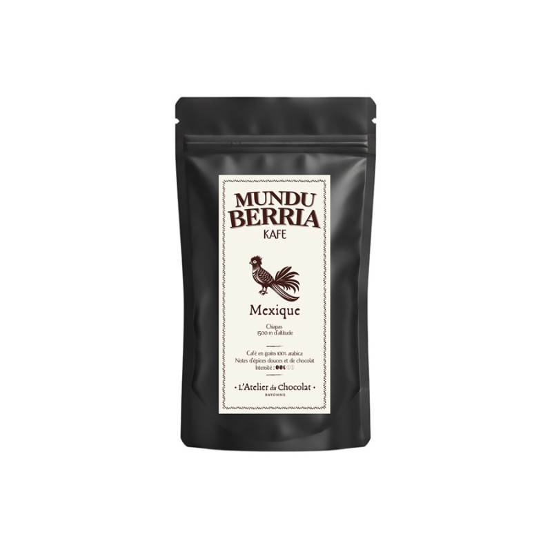 café en grains grands crus Mundu Berria Mexique livraison 24h chocolat d'exception atelier du chocolat