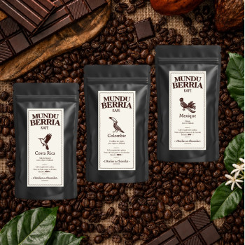 café en grains grands crus Mundu Berria colombie livraison 24h chocolat d'exception atelier du chocolat