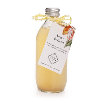 Jus de cacao aux saveurs fruitées et exotiques, issu de la pulpe de cacao.