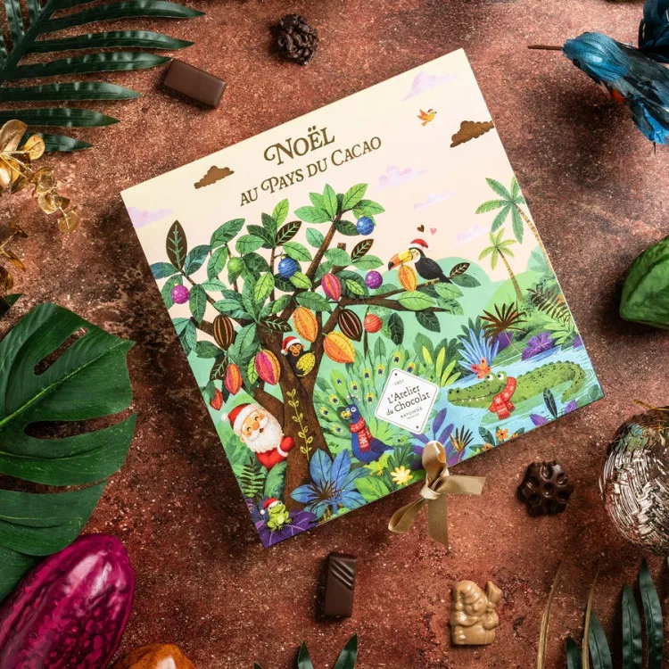 Calendrier de l’Avent gourmand chocolat famille cadeau Noël livraison 24h