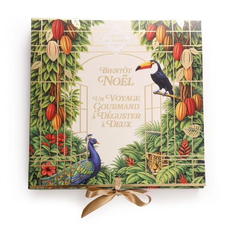 Calendrier de l’Avent chocolat artisanal duo à partager livraison expresse 24h cadeau chocolat noel