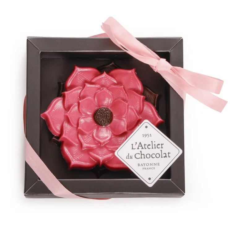 Cadeau chocolat Octobre Rose Bouquet et fleurs à croquer