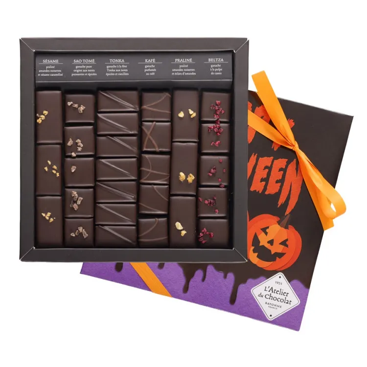 Boîte de chocolats extra noir Ilbarritz Halloween