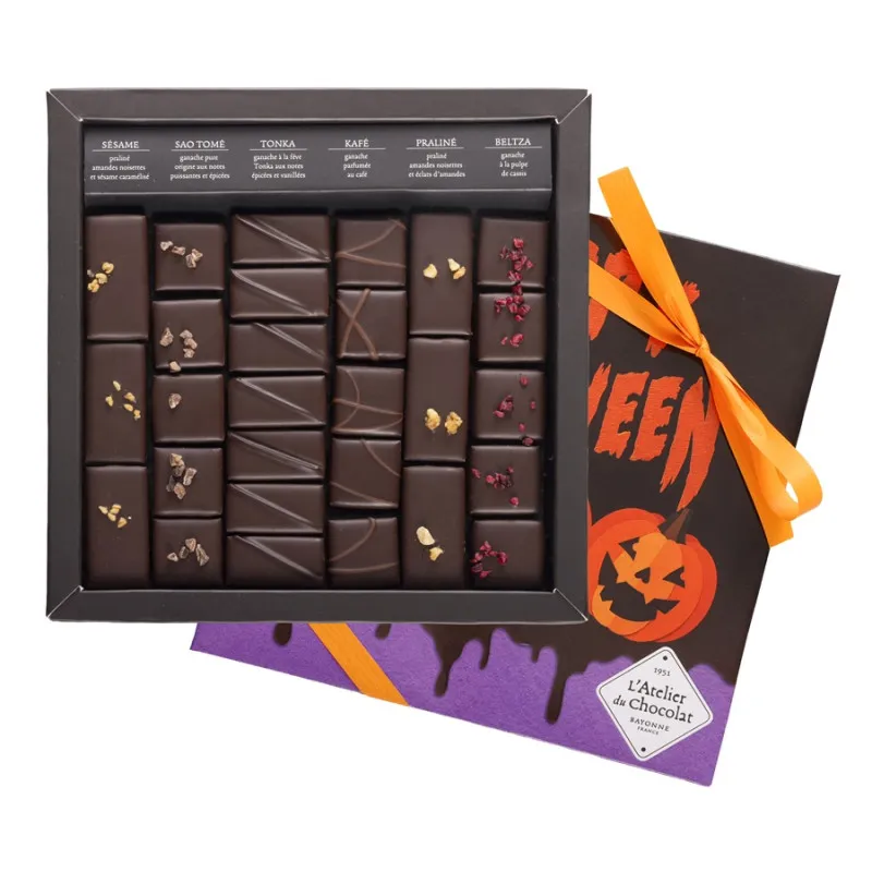Boîte de chocolats extra noir Ilbarritz Halloween