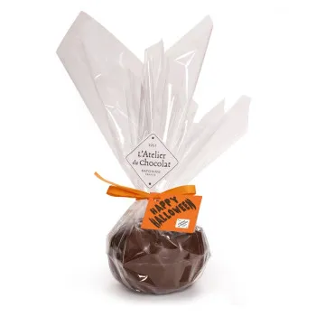 Moulage halloween en forme de citrouille garniture guimauve et fritures chocolat halloween
