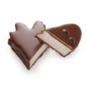 Fantôme guimauve vanille chocolat au lait chocolats halloween friandises pour enfant découpe